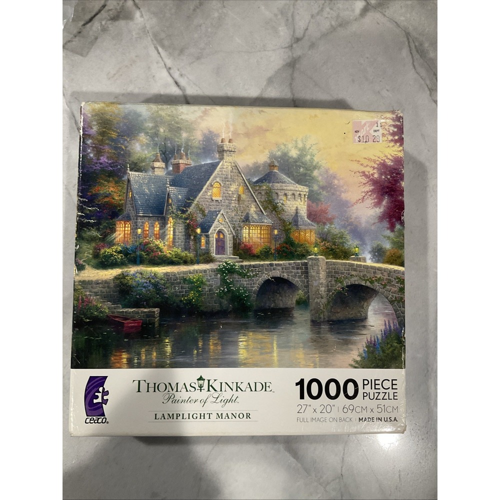 Thomas Kinkade Lamplight Manor 1000 Piece‎ 27" x 20" Jigsaw Puzzle Ceaco New
